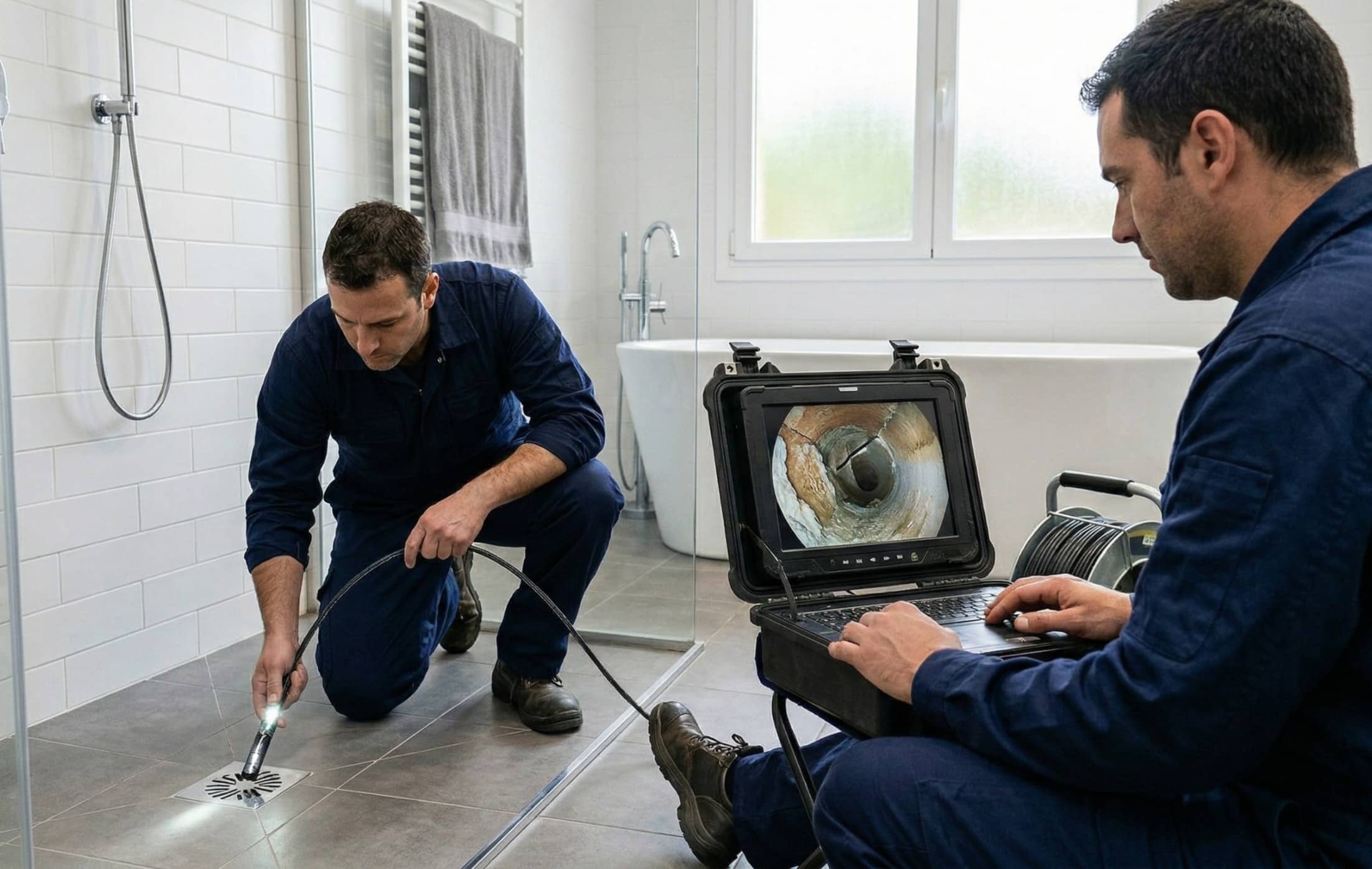 inspección de tuberías con cámara